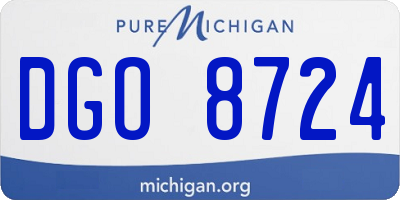 MI license plate DGO8724