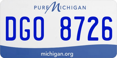 MI license plate DGO8726