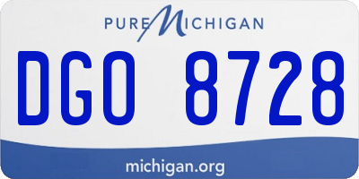 MI license plate DGO8728