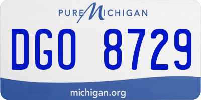 MI license plate DGO8729