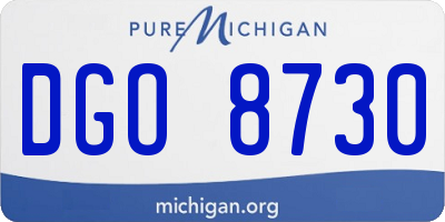 MI license plate DGO8730