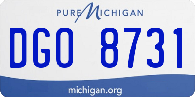MI license plate DGO8731