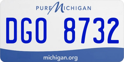 MI license plate DGO8732