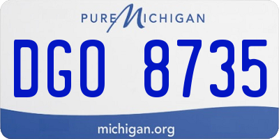 MI license plate DGO8735