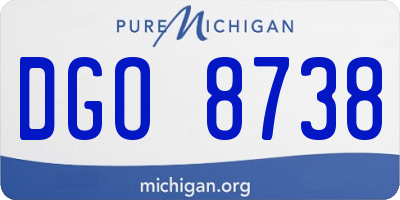 MI license plate DGO8738