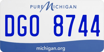 MI license plate DGO8744