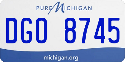 MI license plate DGO8745