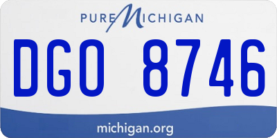 MI license plate DGO8746