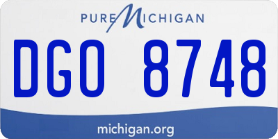 MI license plate DGO8748