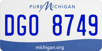 MI license plate DGO8749