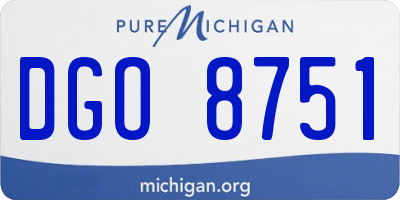 MI license plate DGO8751