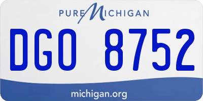 MI license plate DGO8752