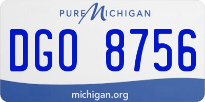 MI license plate DGO8756