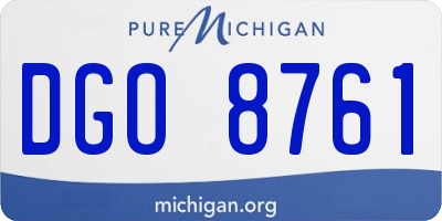 MI license plate DGO8761