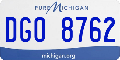 MI license plate DGO8762