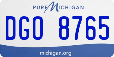 MI license plate DGO8765