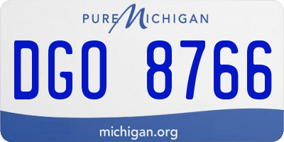 MI license plate DGO8766