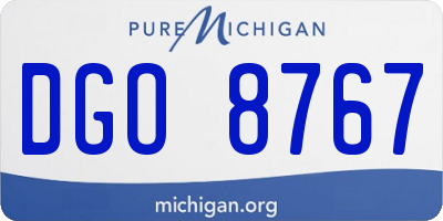 MI license plate DGO8767
