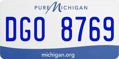 MI license plate DGO8769