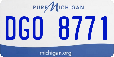 MI license plate DGO8771