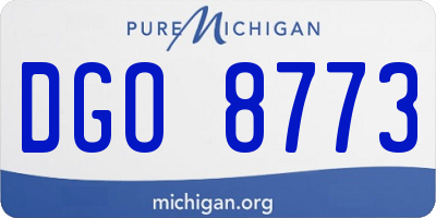 MI license plate DGO8773