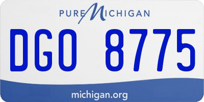 MI license plate DGO8775