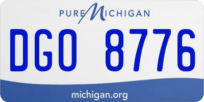 MI license plate DGO8776
