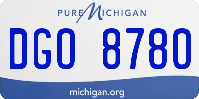 MI license plate DGO8780