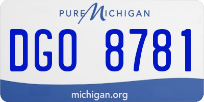 MI license plate DGO8781