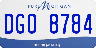 MI license plate DGO8784