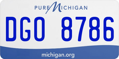 MI license plate DGO8786
