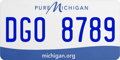 MI license plate DGO8789