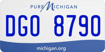 MI license plate DGO8790