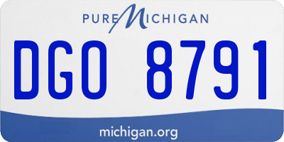 MI license plate DGO8791
