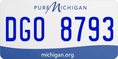 MI license plate DGO8793