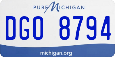 MI license plate DGO8794