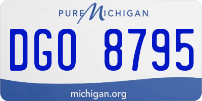 MI license plate DGO8795