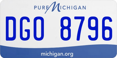 MI license plate DGO8796