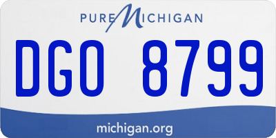 MI license plate DGO8799