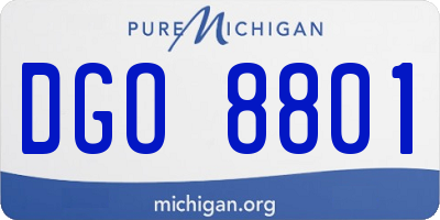 MI license plate DGO8801