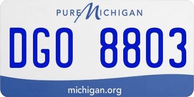 MI license plate DGO8803