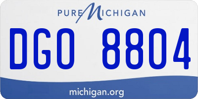 MI license plate DGO8804