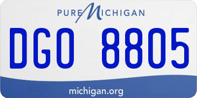 MI license plate DGO8805