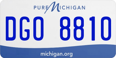 MI license plate DGO8810