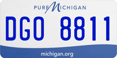 MI license plate DGO8811