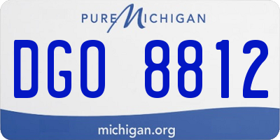 MI license plate DGO8812