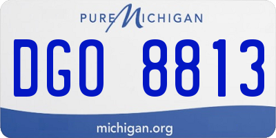 MI license plate DGO8813