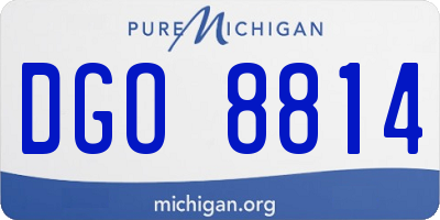 MI license plate DGO8814