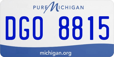 MI license plate DGO8815