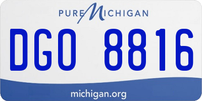 MI license plate DGO8816